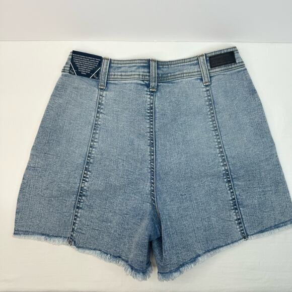 NEW Soundstyle Denim Jean Shorts Aline Mid Rise Raw Hem Cutoffs Size 4 / 26 - Picture 4 of 8